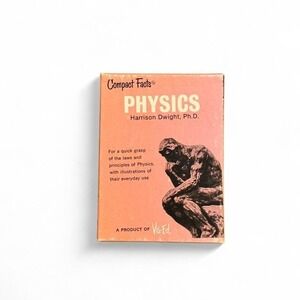 Vintage 1963 physics flashcards